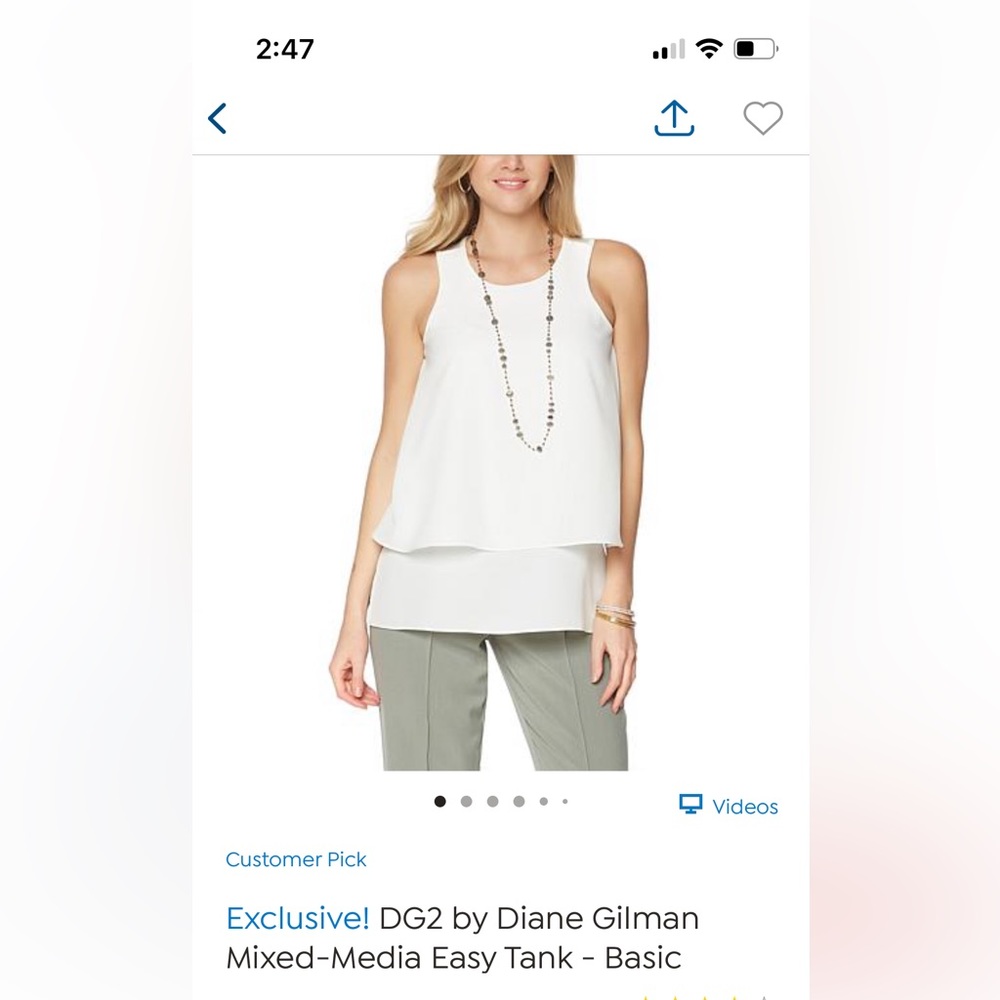 Diane Gilman tank top L